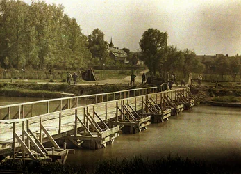 Fassbrücke über die Aisne, Soissons, Frankreich, 1917